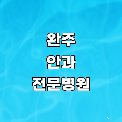 완주군 안과