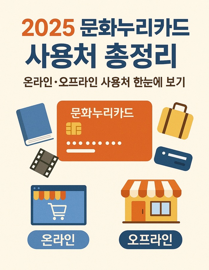 2025 문화누리카드 사용처 총정리