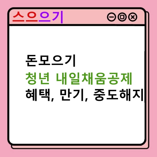  청년 내일채움공제 :: 조건, 만기, 중도해지 정리