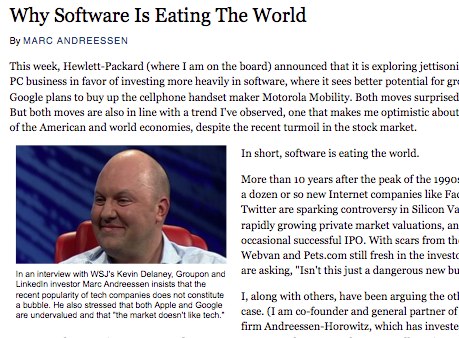 Software Is Still Eating The World