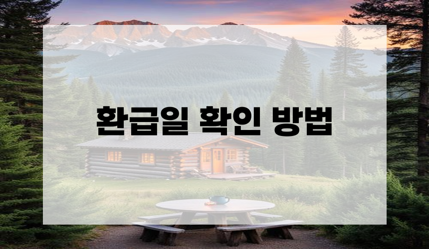 환급일 확인 방법