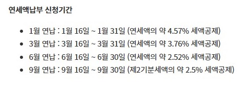 2025년 자동차세 연납신청 방법, 기간, 할인금액