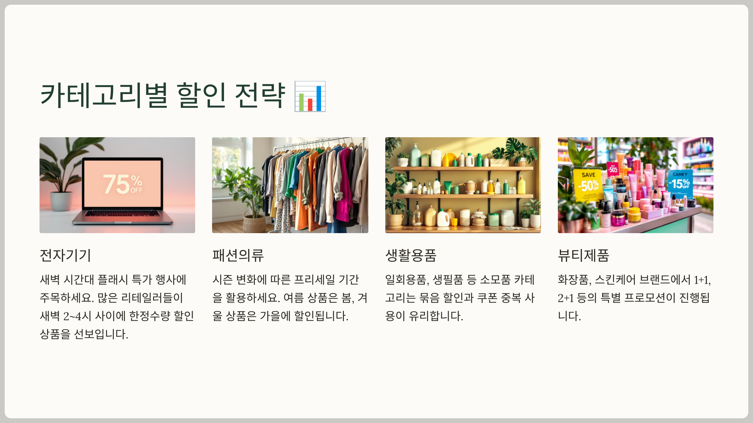 블랙프라이데이 카테고리별 할인 전략