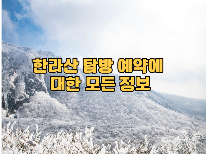 한라산 탐방 예약