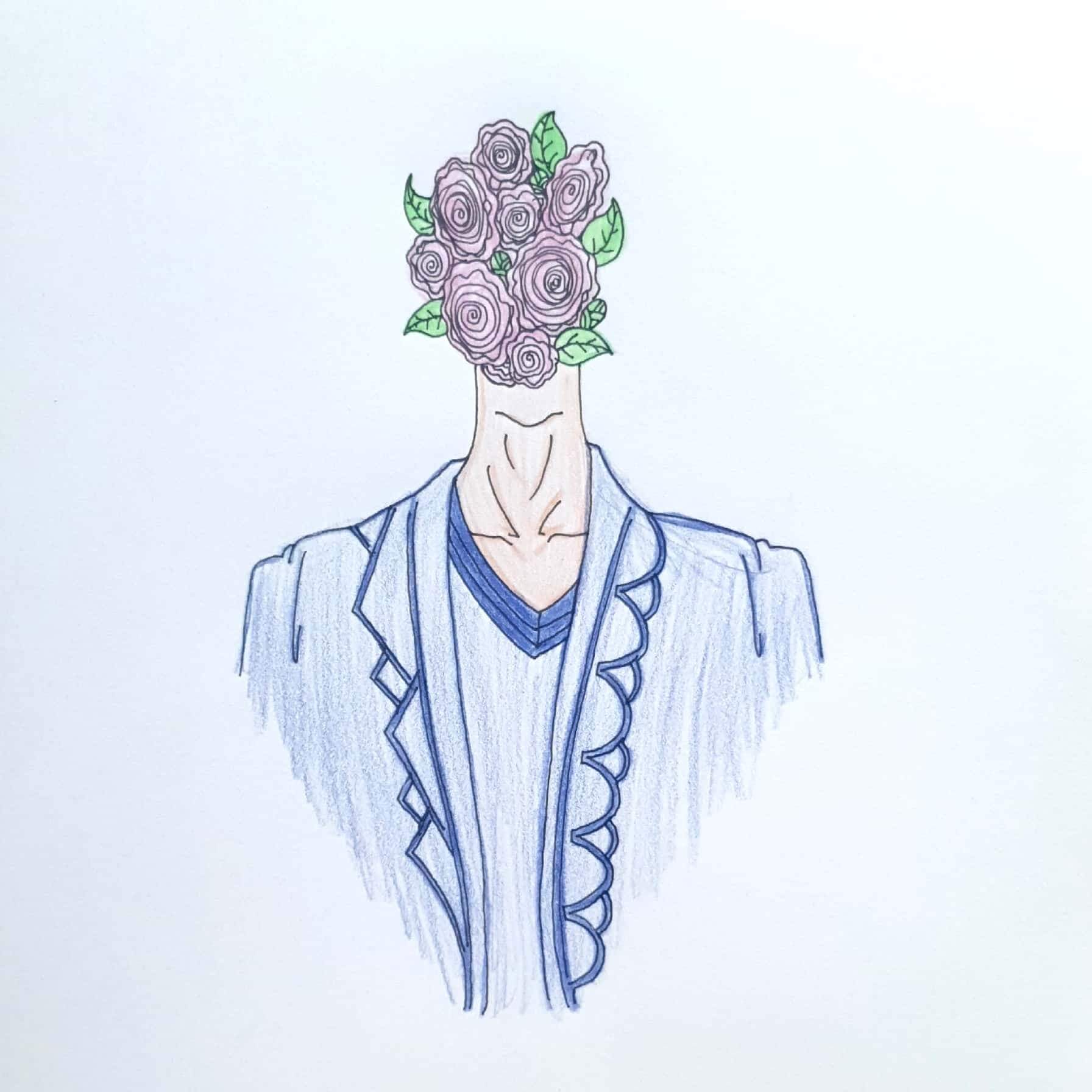  Thinking Flower 생각하는 꽃 / 일러스트 그림 드로잉 / 인물화 그리기
