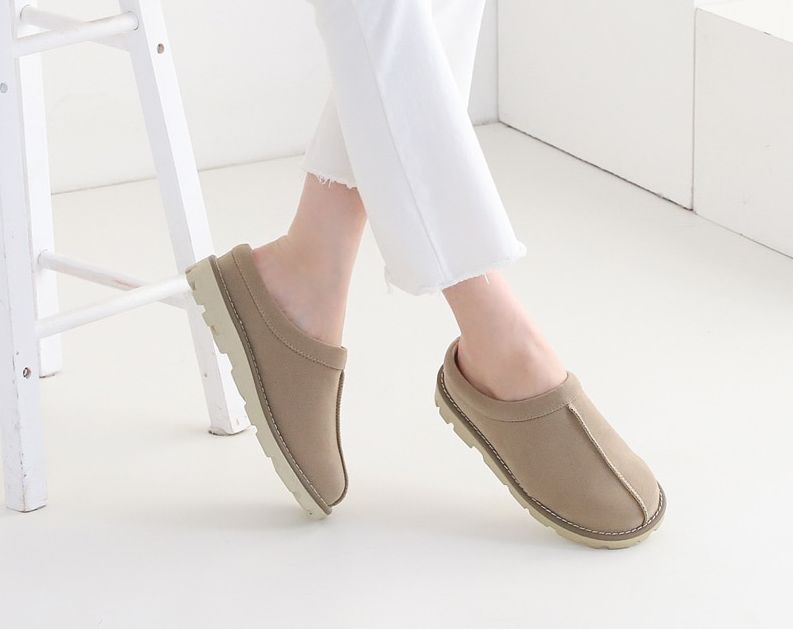  발볼이 편안한 볼트굽 백오픈 3cm 슬립온 슬리퍼