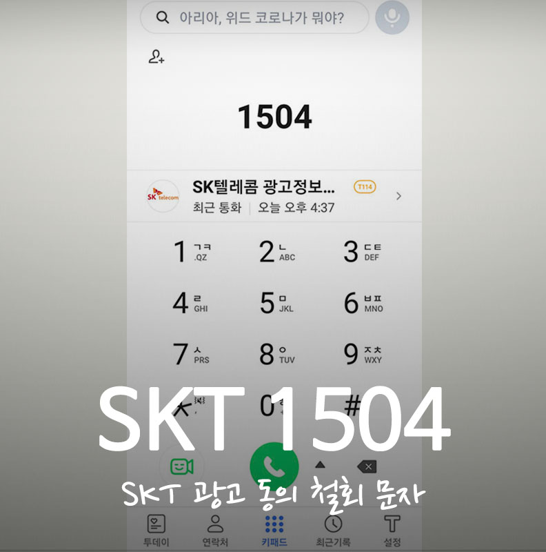 1504 SKT 광고 정보 수신 동의 안내 문자 1504 Skt 광고 정보 수신 동의 안내 문자