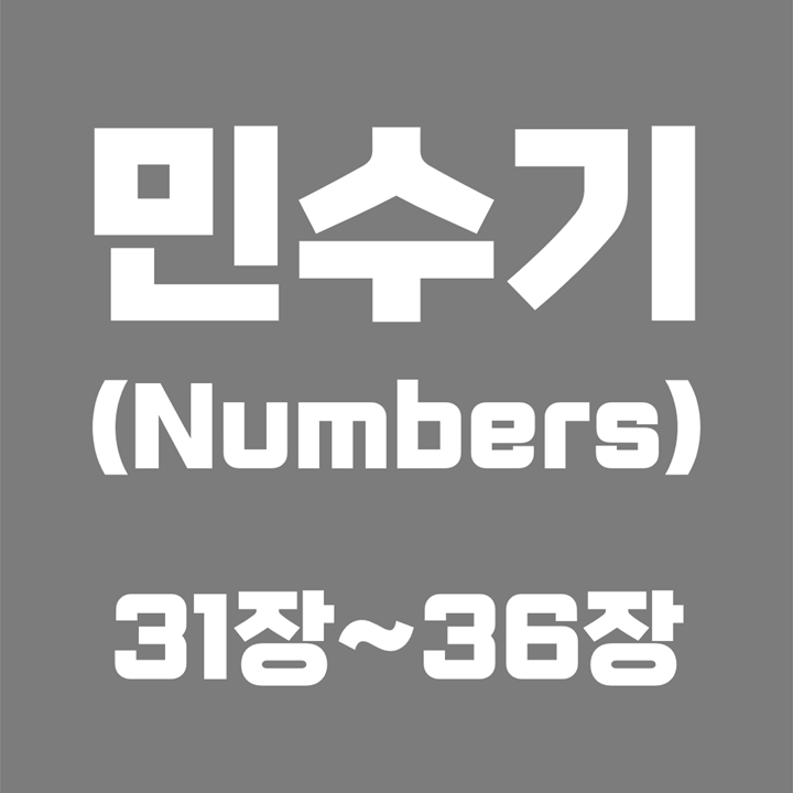  민수기 (Numbers) / 31장, 32장, 33장, 34장, 35장, 36장 / 성경 국문 영문 영어