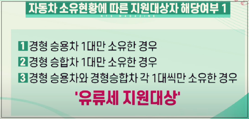 경차 유류세 환급 대상자와 카드 발급받기