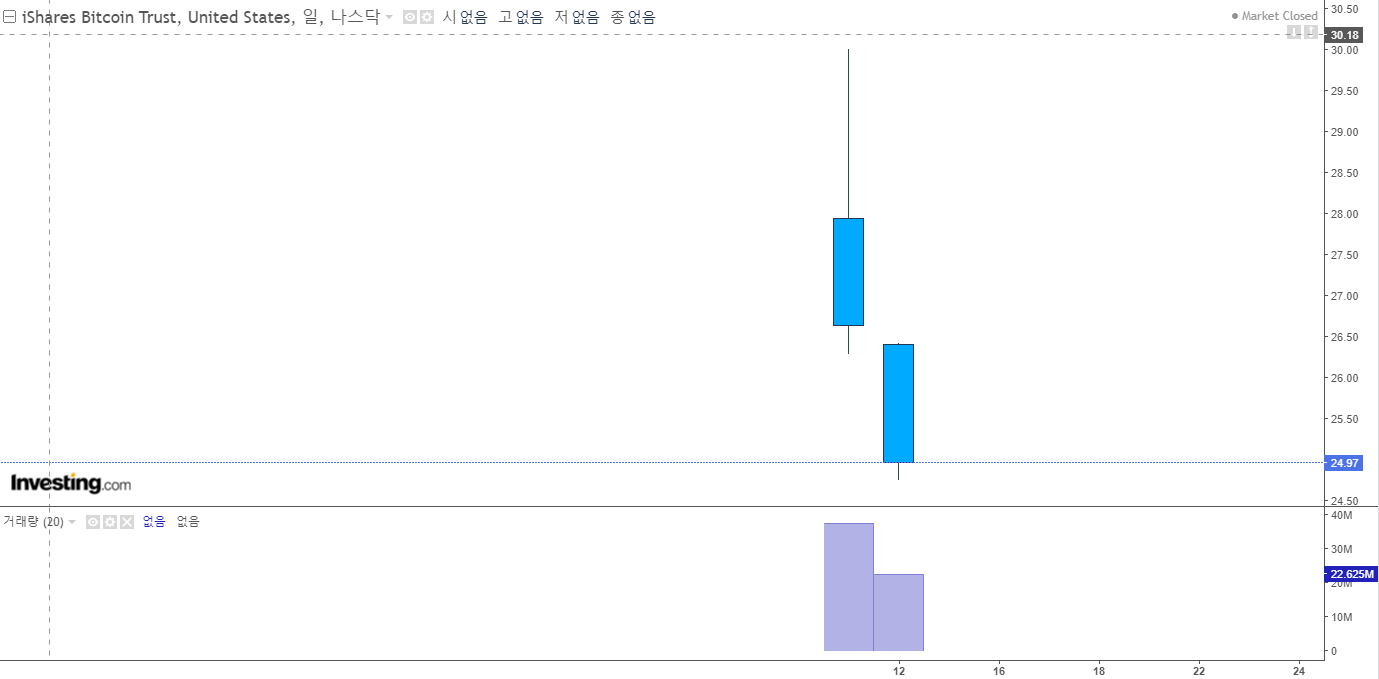 블랙록 IBIT ETF 차트