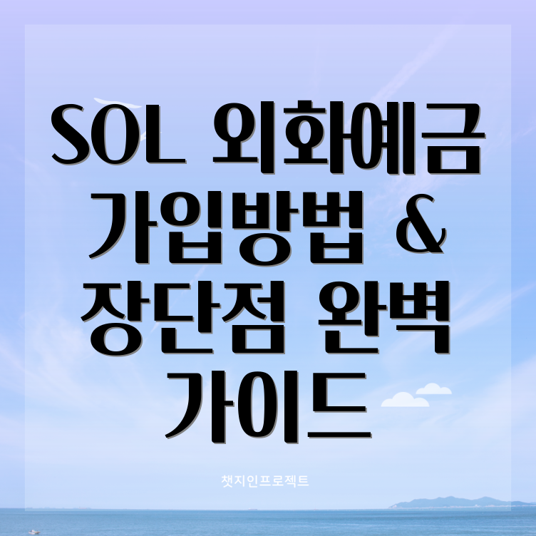 신한은행 SOL트래블 외화정기예금