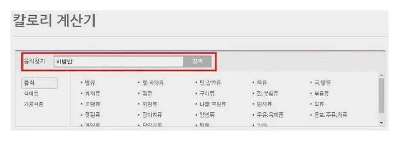 음식 칼로리