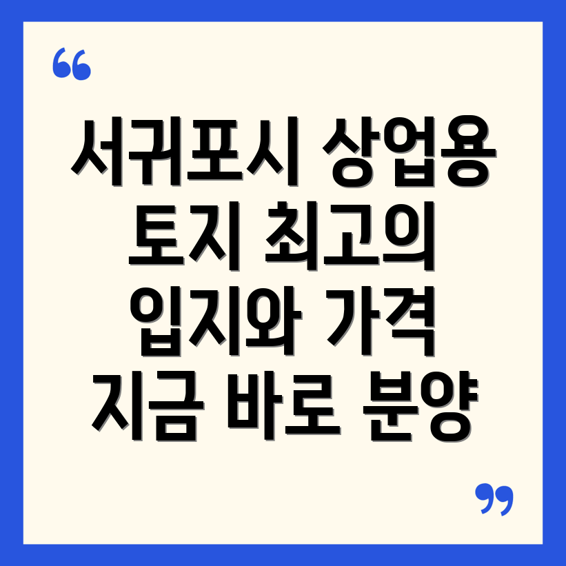 제주 서귀포시 대정읍 상업용 토지