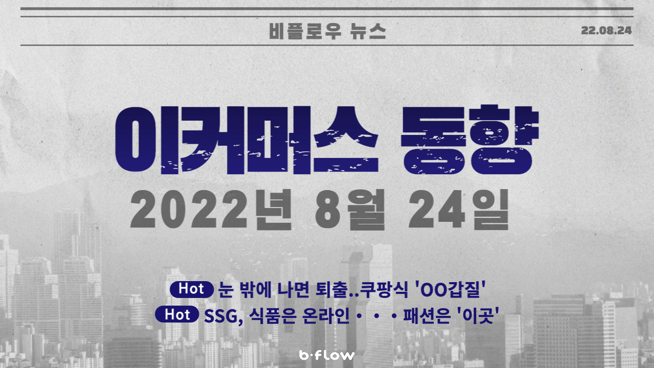  [데일리 이커머스 뉴스] 22.08.24 이커머스 동향 한 눈에 보기!