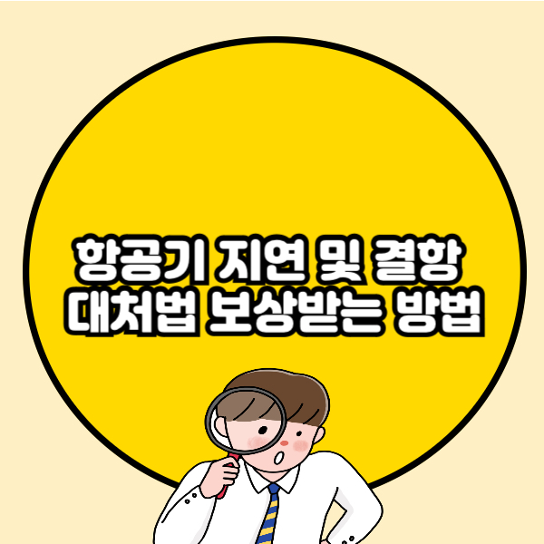 항공기 지연 및 결항 대처법 보상받는 방법