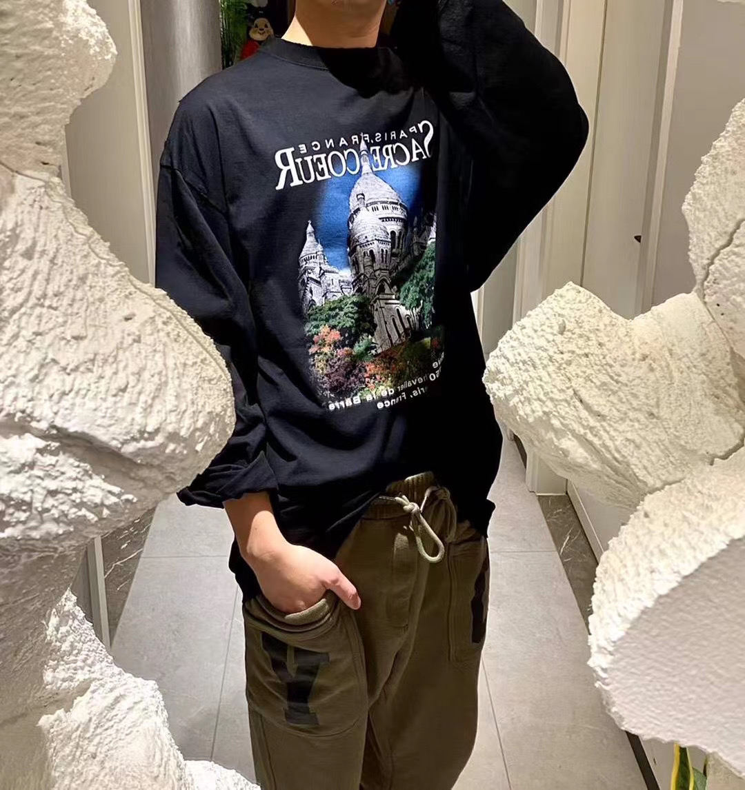  [BALENCIAGA] 발렌시아가 SACRE COEUR 롱 슬리브 긴팔 티셔츠 641583 TJVH6 1000