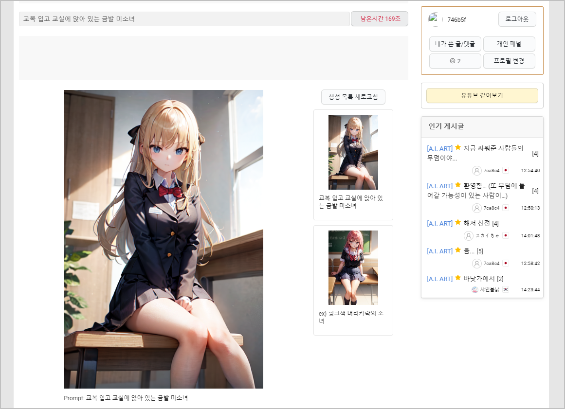 캐릭터 실사화 아몽라이브 무료 AI 그림 만들기 8 al06 이미지 생성하기