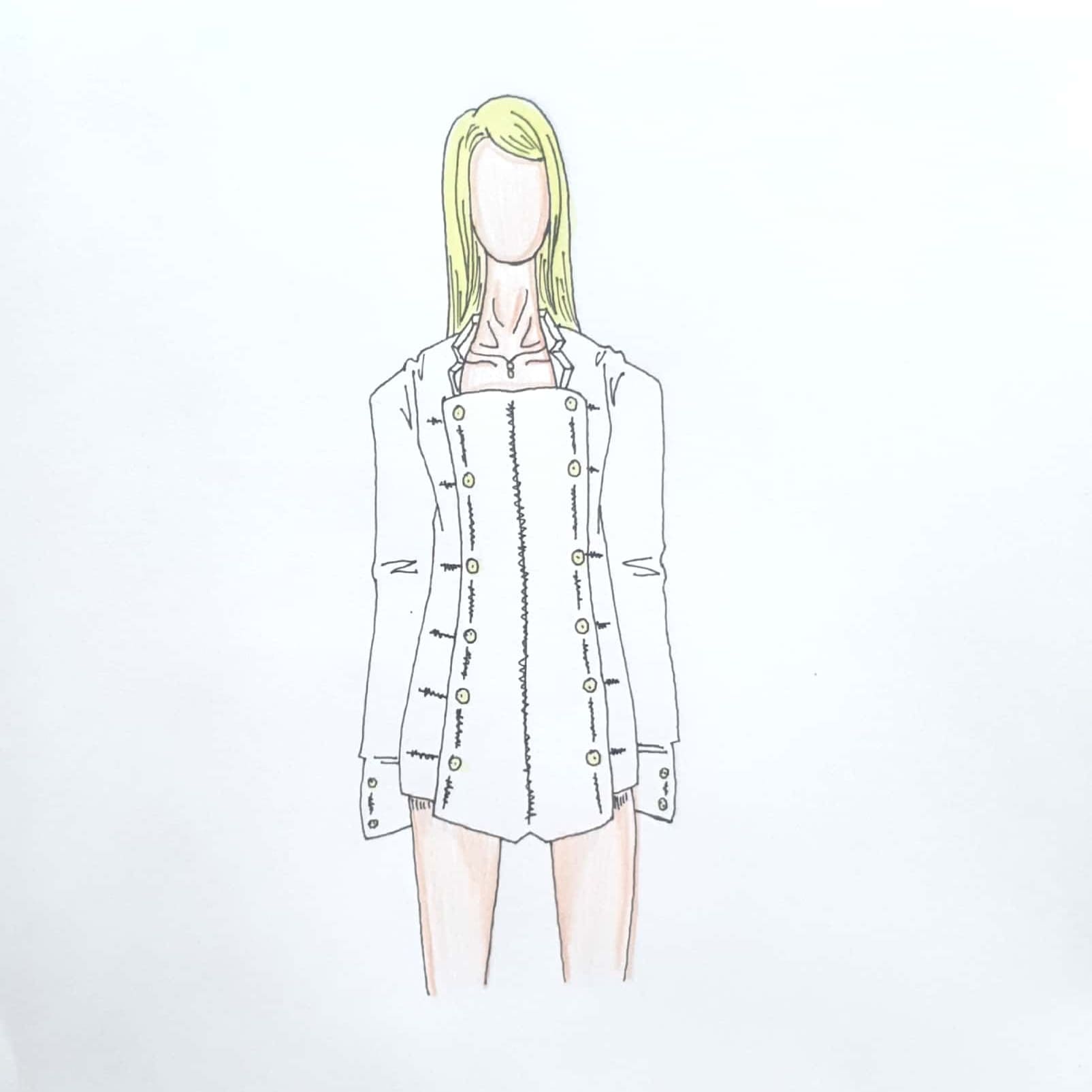  White Dress 흰색 드레스 / 일러스트 그림 드로잉 / 옷 그리기