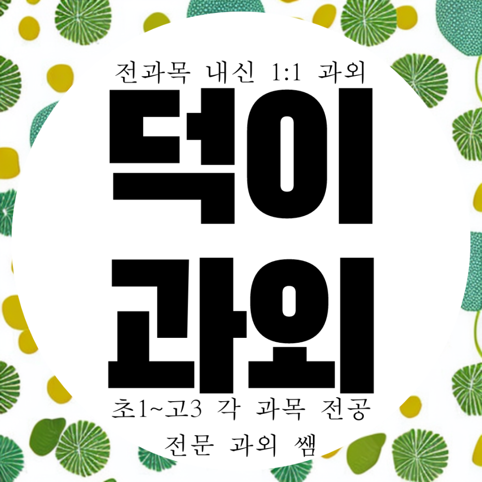  일산과외 고등학생 수학과외 덕이동 중학생 영어과외 화학 물리