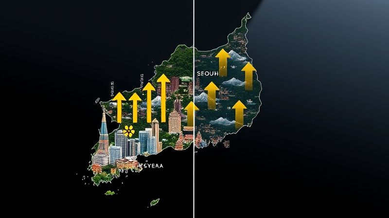 지역별 부동산 시장 양극화를 보여주는 한국 지도