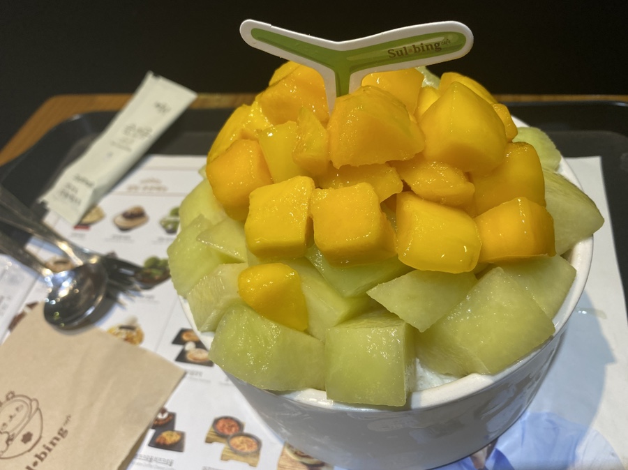  설빙 한정메뉴 망고요거트메론설빙