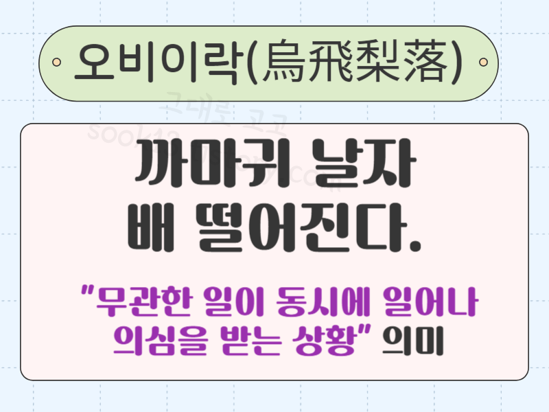 오비이락 인포그래픽
