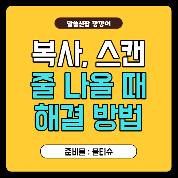  프린터, 프린트 스캔이나 복사할 때 줄이 나와요! 해결 방법