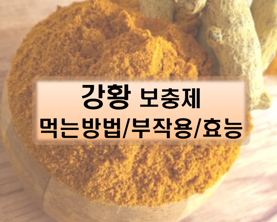  강황 보충제 먹는방법/부작용/효능