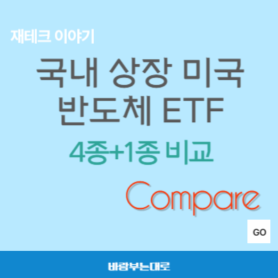 국내 상장 미국 반도체 ETF 5종 비교