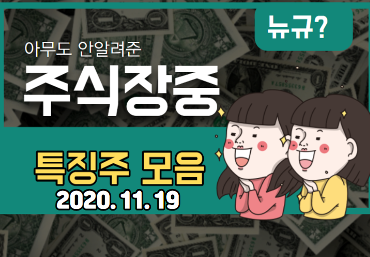  장중 특징주【2020.11.19_목】