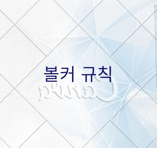  볼커룰의 포괄적인 개요
