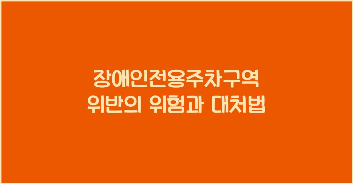 장애인전용주차구역 위반