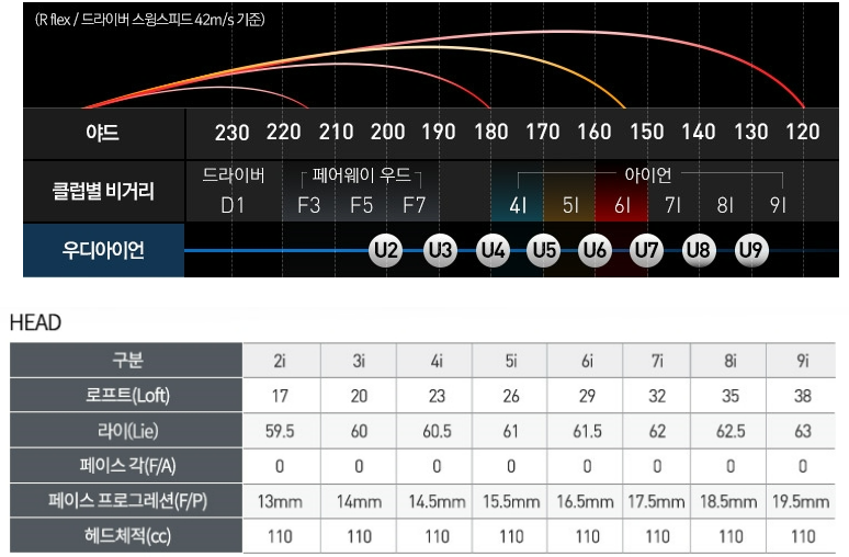 우디 아이언 비교표