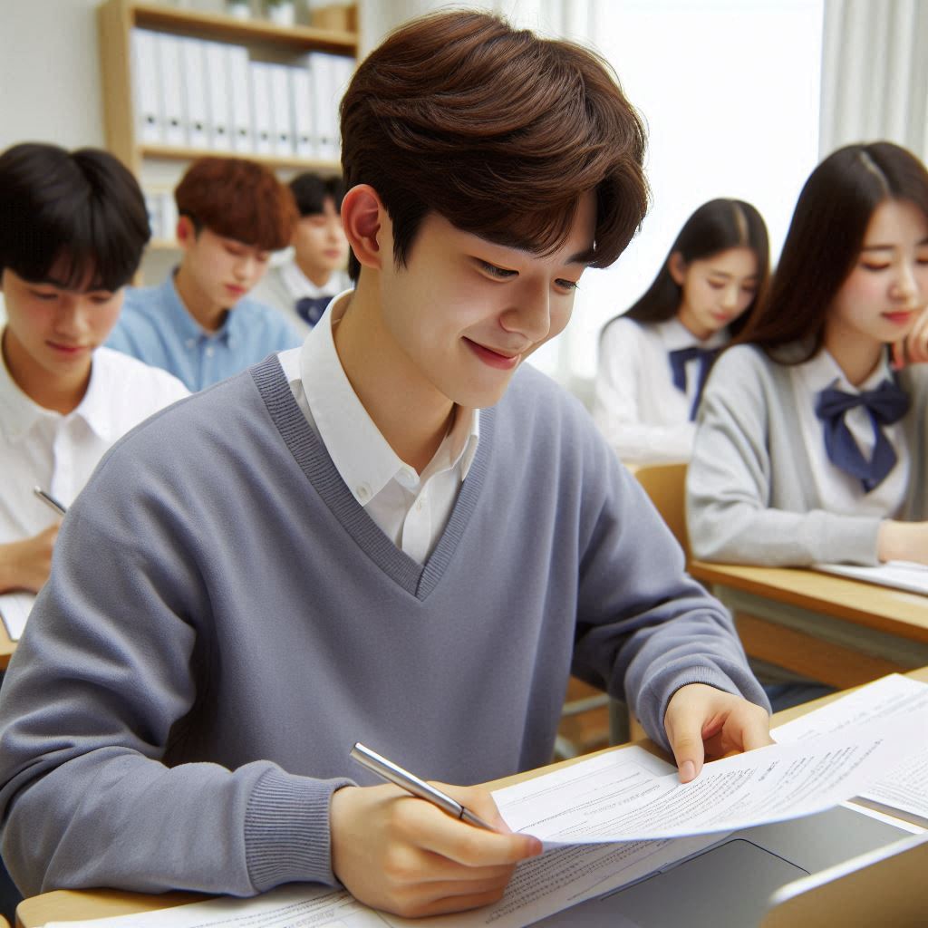 대학생이 자격증 공부하는 모습