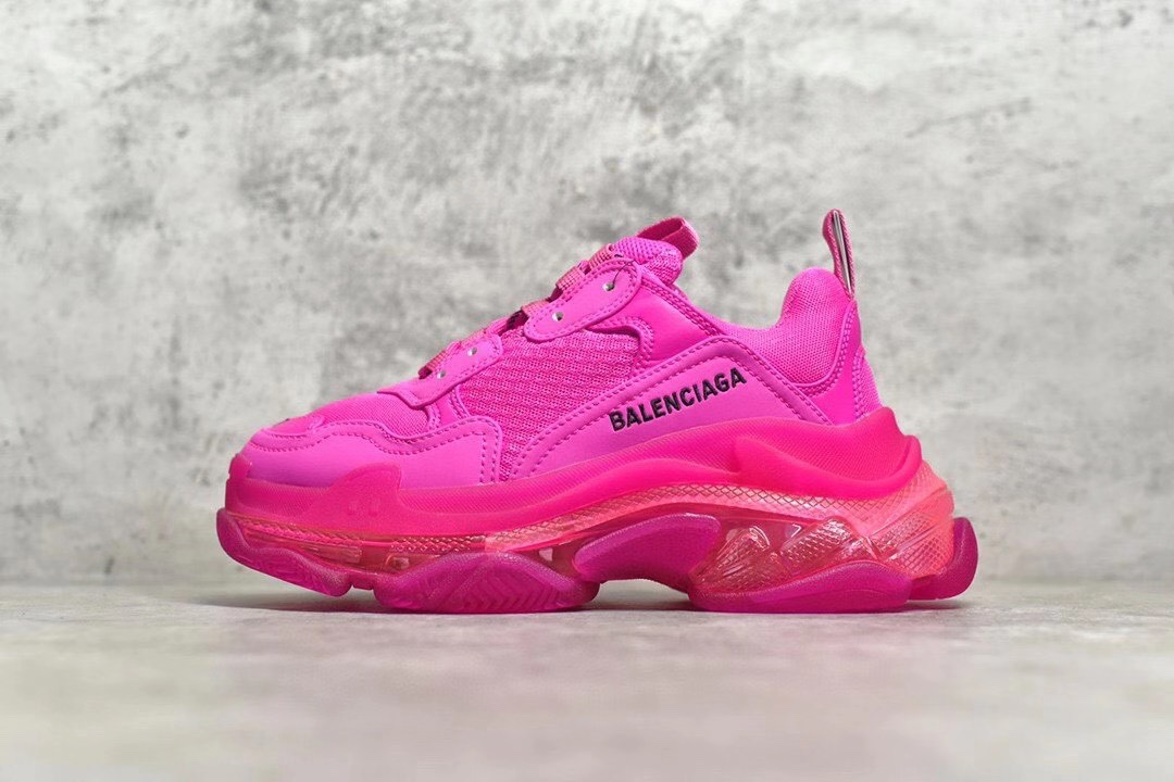  [BALENCIAGA] 발렌시아가 트리플S TRIPLE S 클리어 솔 스니커즈 핑크 544351W2FG15059