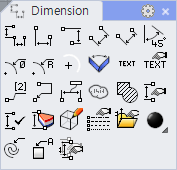 Dimension toolbar