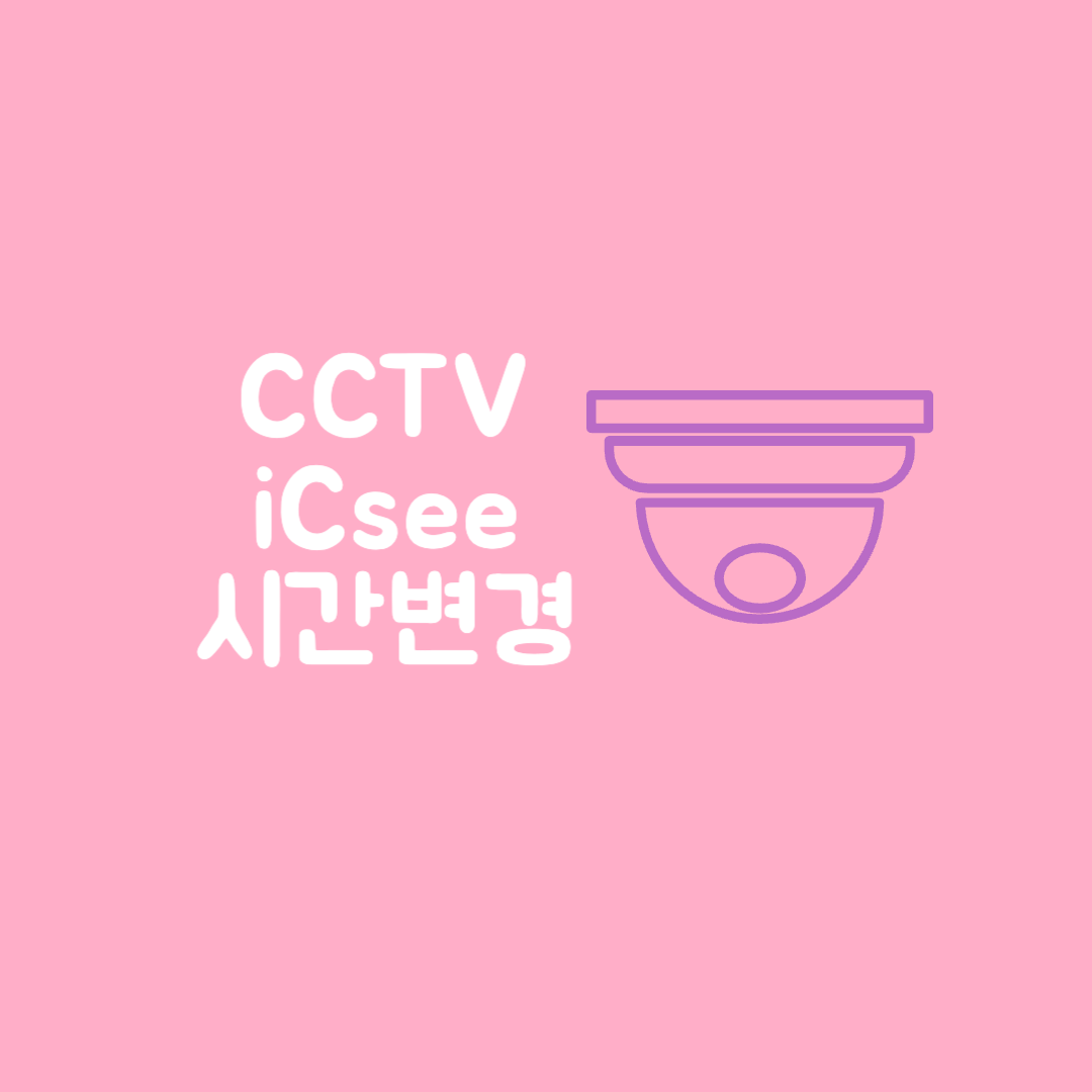 iCsee 앱 cctv 시간 변경