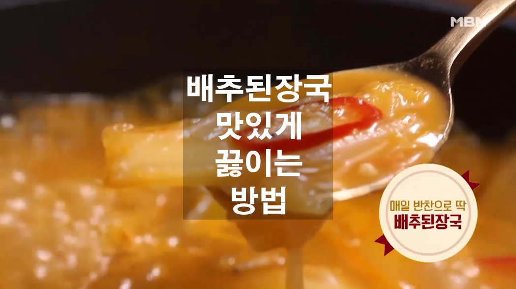  11월 제철음식 배추! 배추된장국 맛있게 끓이는 방법