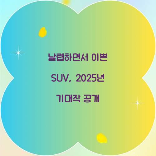 날렵하면서 이쁜 SUV