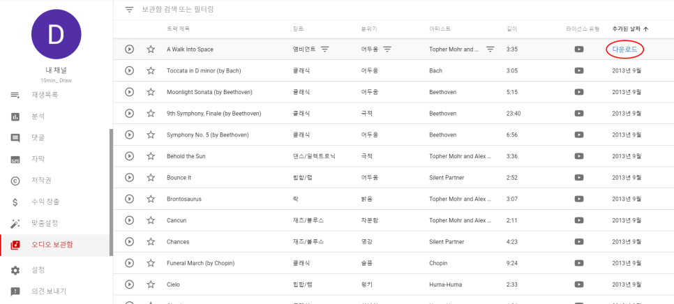 유튜브 무료 음원 다운로드 방법! 저작권 걱정 없는 5