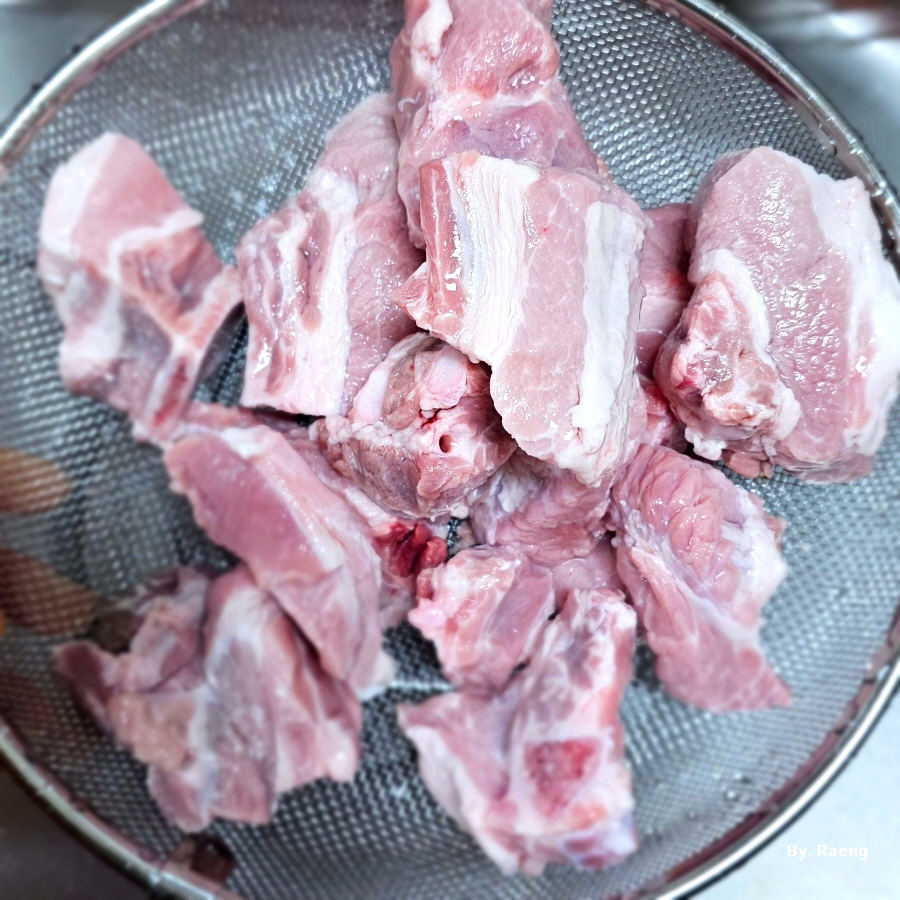 간장돼지갈비찜_레시피_아이반찬추천_핏물제거완료