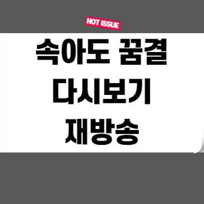  속아도 꿈결 다시보기 재방송 무료