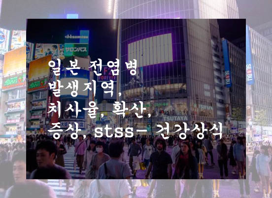  일본 전염병 발생지역, 치사율, 확산, 증상, stss- 건강상식