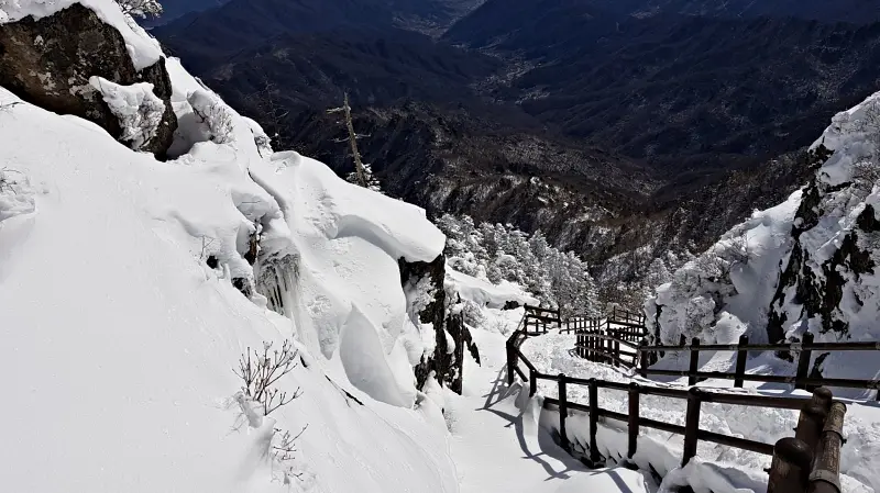 지리산 설경 상고대