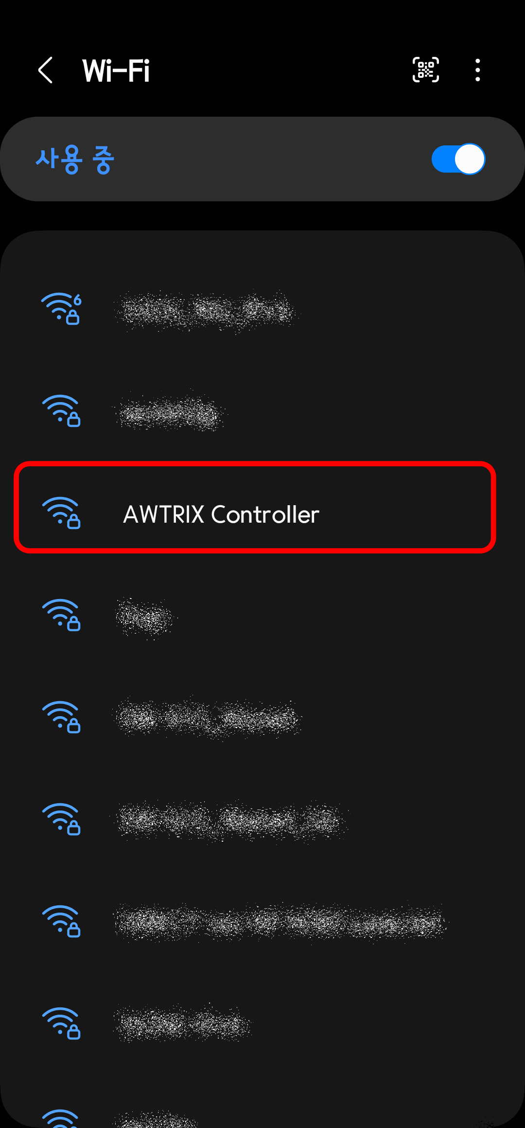 Awtrix WiFi 연결