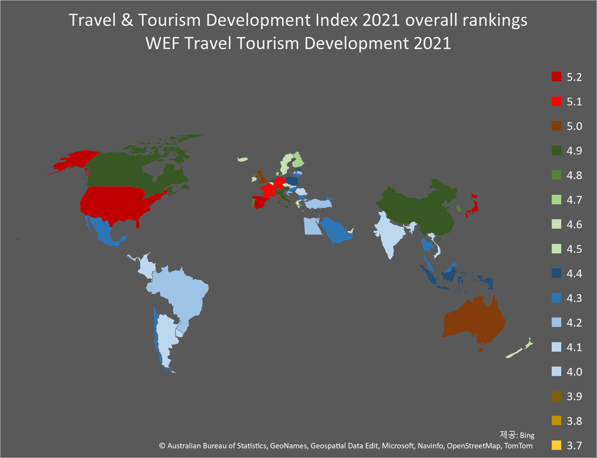 Travel & Tourism Development Index 2021 Ranking (WEF)