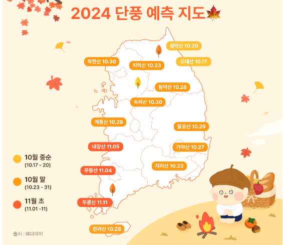 2024년 단풍시기