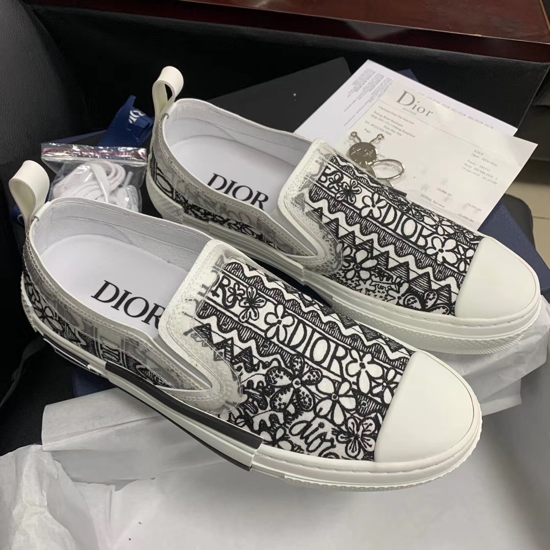  [DIOR x STUSSY] 디올 X 스투시 숀 B23 슬립온 스니커즈 3SN262ZCO_H169