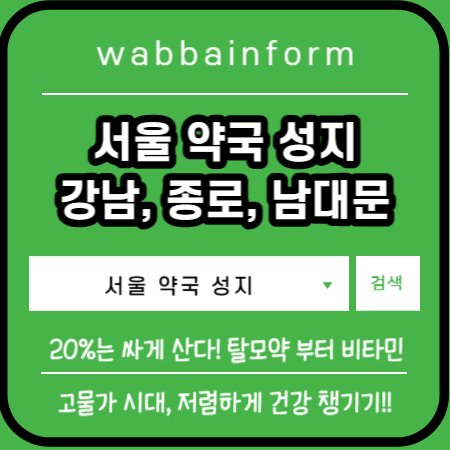 서울 약국 성지
