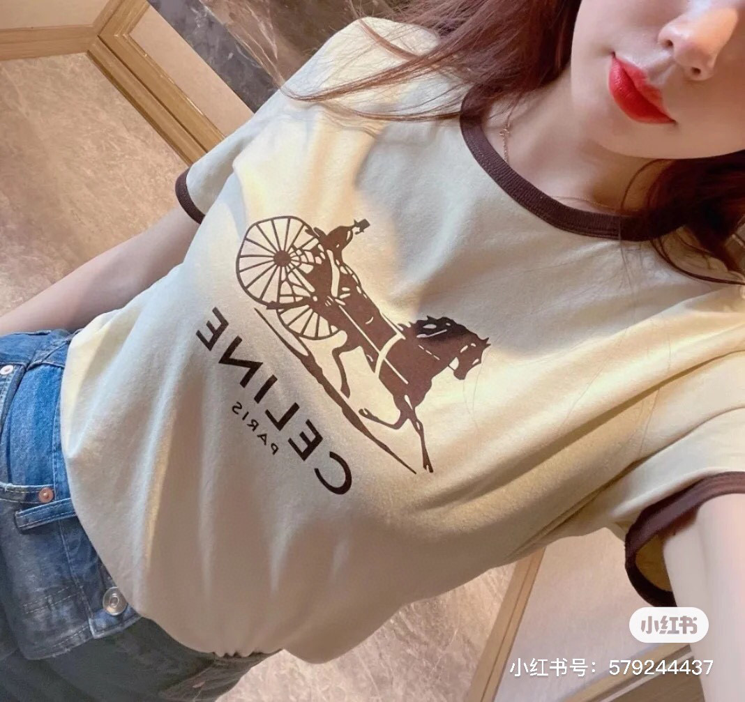  [CELINE] 셀린느 캐리지 로고 반팔 티셔츠 (2 COLOR)